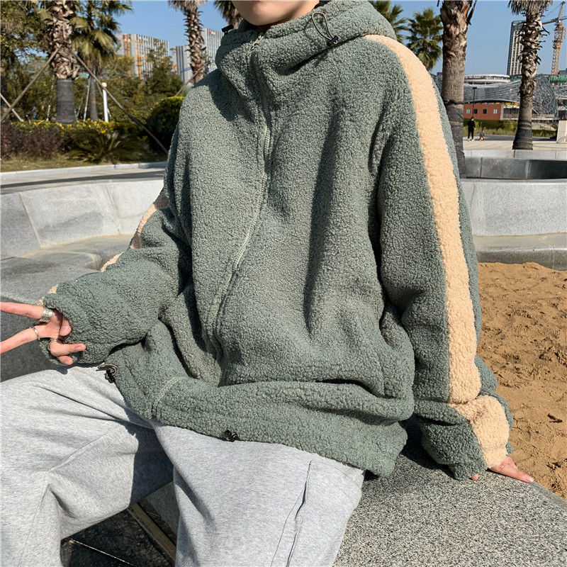 2021 New Thick Lamb Wool Jacket Men's Warm Fashion Retro Casual Hooded Men Wild Loose Korean Winter Short Coat Mens Clothes 6hcp, Khaki
2021 New Thick Lamb Wool Jacket Men's Warm Fashion Retro Casual Hooded Men Wild Loose Korean Winter Short Coat Mens Clothes 6hcp, Khaki