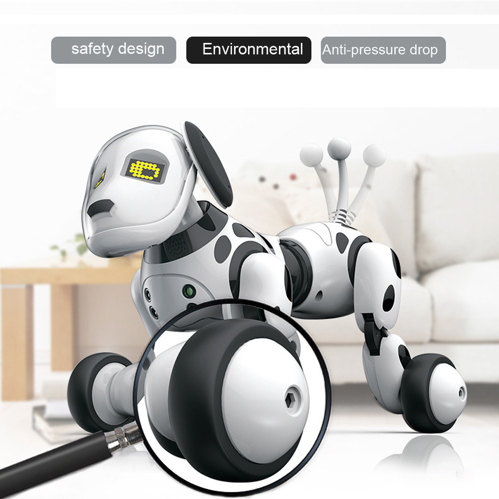 Electronics RobotsChild Holiday Best gift RC toys walking dog 2.4G Wireless Remote Control Smart Dog Electronic Pet Educational