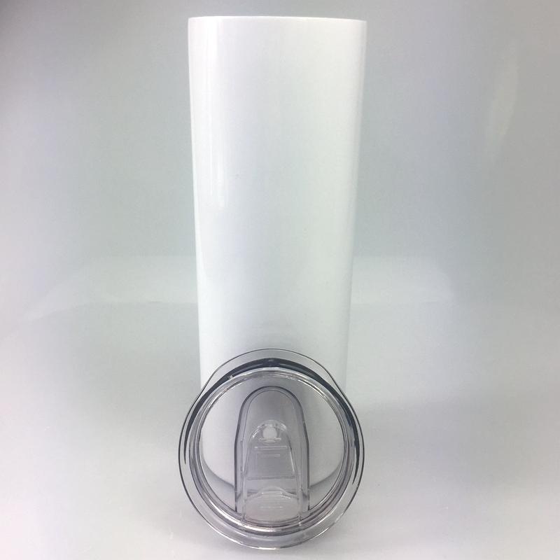 New 20oz Sublimation Tumbler with Lid DIY Blank straight Tumblers Double Wall Vacuum Insulated Slim Tumblers Car Mug