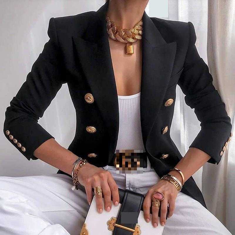 Women Blazer Temperament Ladies White Coat Long Sleeve Short Women's Slim Suit Jacket Fashion 210524