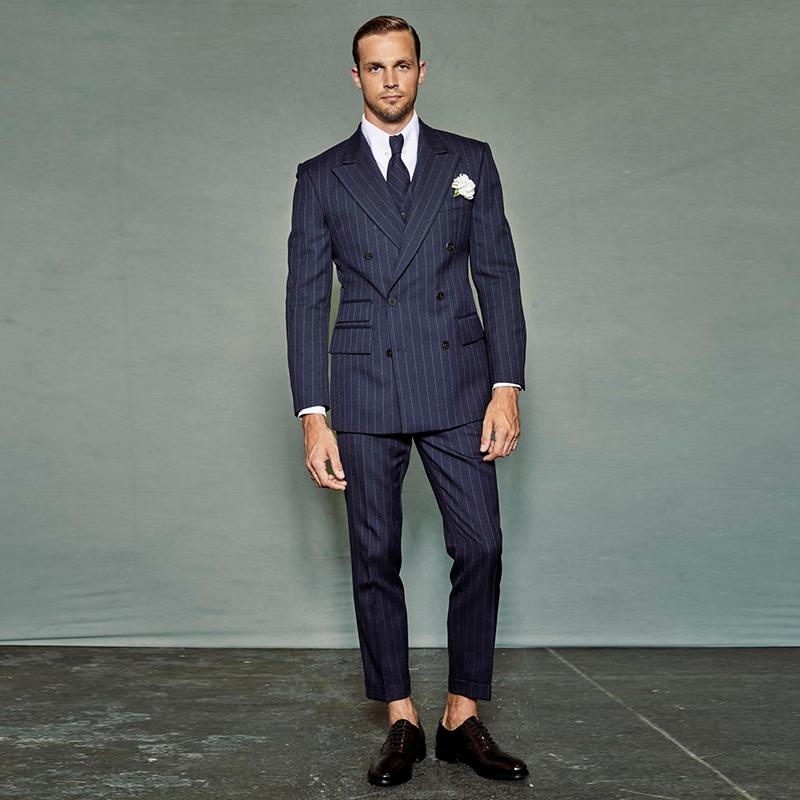 Men's Suits & Blazers 2021 Latest Navy Blue Man Suit For Business Wedding Vertical Stripe Double Breasted Peaked Lapel Slim Fit Formal Tuexe, Sky blue
Men's Suits & Blazers 2021 Latest Navy Blue Man Suit For Business Wedding Vertical Stripe Double Breasted Peaked Lapel Slim Fit Formal Tuexe, Sky blue