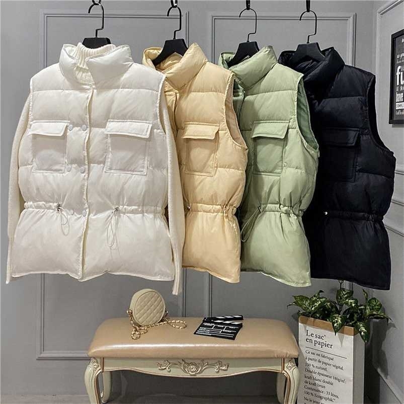 Winter Down Vest Women Short Sleeveless Jacket Lightweight BodyWarmer Waistcoat Female White Gilets Windbreaker Coat 211109, Oatmeal 6 
Winter Down Vest Women Short Sleeveless Jacket Lightweight BodyWarmer Waistcoat Female White Gilets Windbreaker Coat 211109, Oatmeal 6