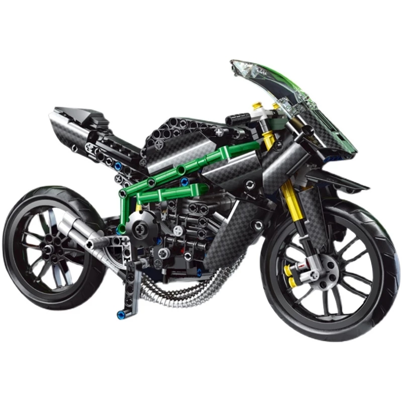 The H2R Super Racing Motorcycle Set Building Blocks MOULD KING 23002 Motorcycles Car Model Bricks Children Education Christmas Gifts Birthday Toys For