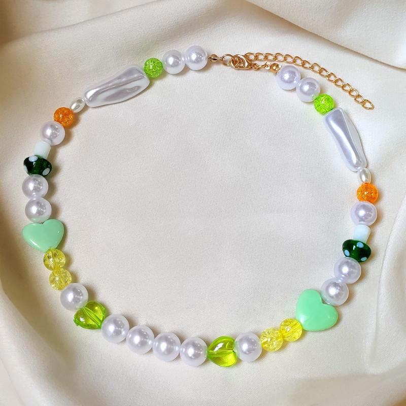 Chains Flatfoosie Colorful Crystal Beads Mushroom Choker Necklace For Women Irregular Pearl Heart Acrylic Beaded Jewelry
Chains Flatfoosie Colorful Crystal Beads Mushroom Choker Necklace For Women Irregular Pearl Heart Acrylic Beaded Jewelry