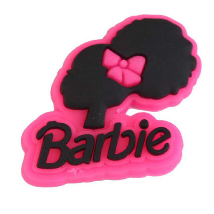 black girl women shoe charms pvc soft rubber shoecharms buckle cartoon garden shoe decoration brithday party gift