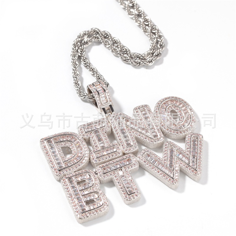 A-Z Custom Mini Baguette Letters Pendant Necklace With Name Men Zircon Commission Gift Hip Hop Jewelry 669 Q2, Silver
A-Z Custom Mini Baguette Letters Pendant Necklace With Name Men Zircon Commission Gift Hip Hop Jewelry 669 Q2, Silver