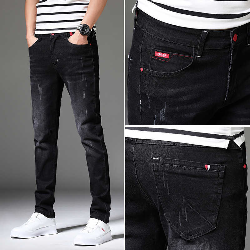 Men Stretchy Denim Skinny Jeans men's 2020 New Spring Autumn Brand Classic High Quality Cotton trousers Fashion Jean 4 Color X0621
