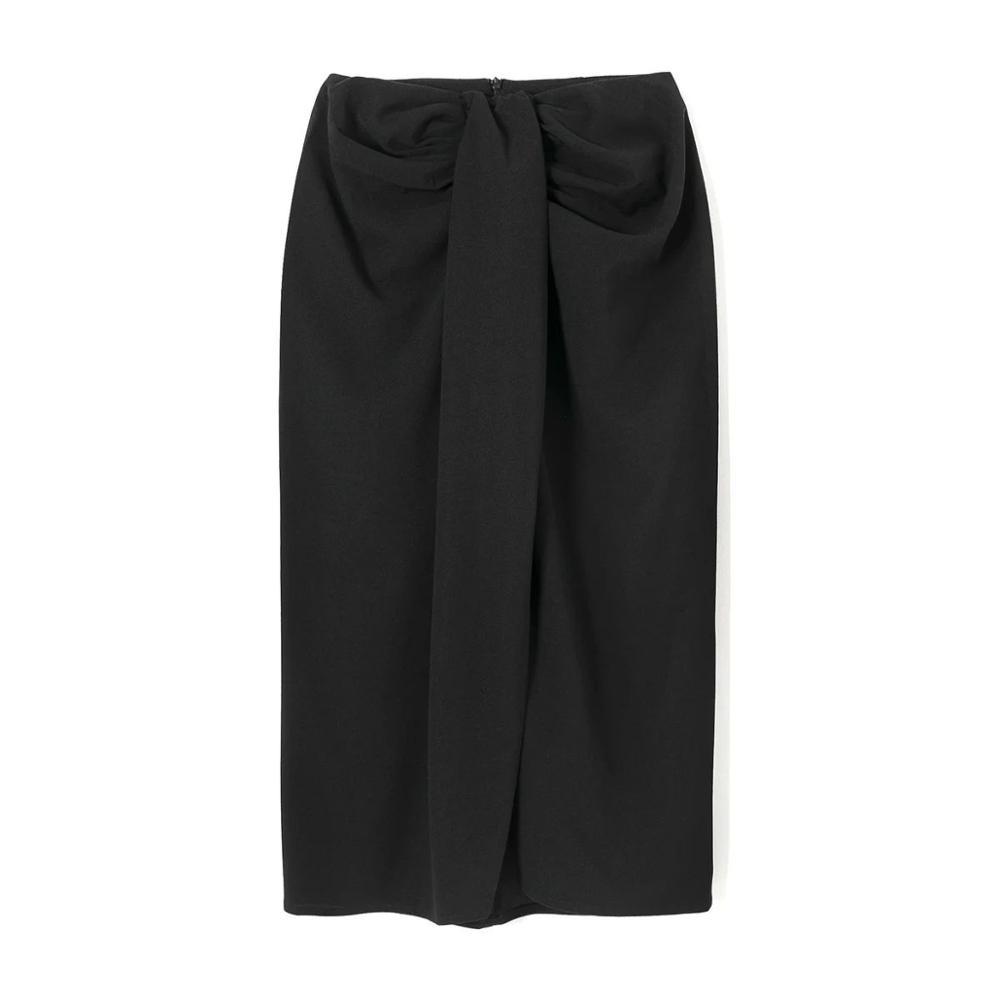 Women White slit Skirt draped Highwaist midi elegant High Street casual Women skirts ropa mujer falda 210306