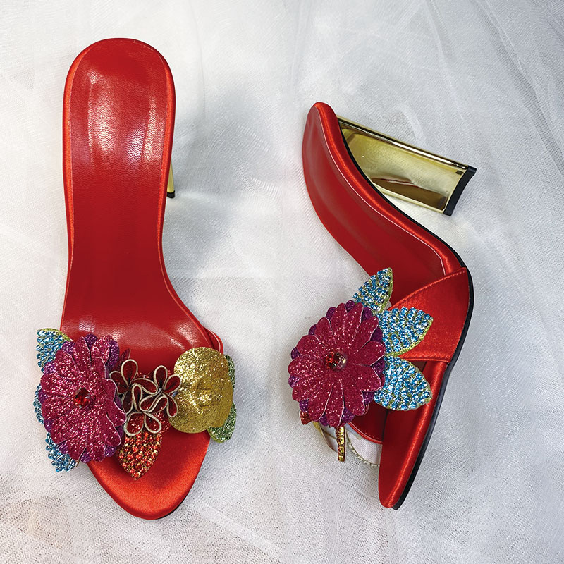 2021 women Ladies Genuine real leather gold high heels summer sandals Flower Flip-flops slipper slip-on wedding dress Gladiator sexy shoes Sequined Cloth size 34-43, Red
2021 women Ladies Genuine real leather gold high heels summer sandals Flower Flip-flops slipper slip-on wedding dress Gladiator sexy shoes Sequined Cloth size 34-43, Red