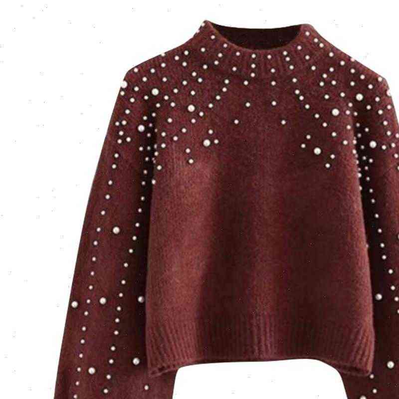 Womens Sweaters Women Sweater Thick Needle Beading Lantern Sleeve Long O neck Pullover Winter Jumpers Knitwear 38, White;black
Womens Sweaters Women Sweater Thick Needle Beading Lantern Sleeve Long O neck Pullover Winter Jumpers Knitwear 38, White;black