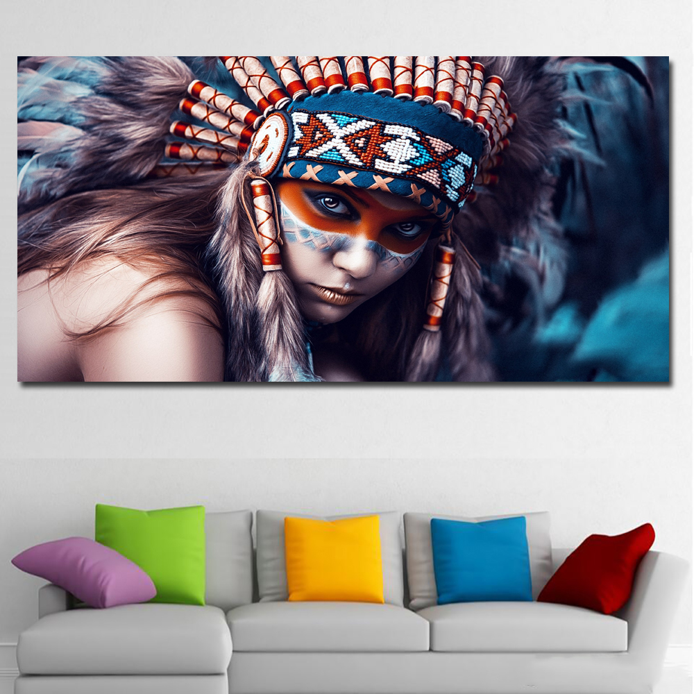 HD Prints Modern Wall Art Painting Girl Beauty Portrait Pictures Prints on canvas No frame Home Decor For Living Room