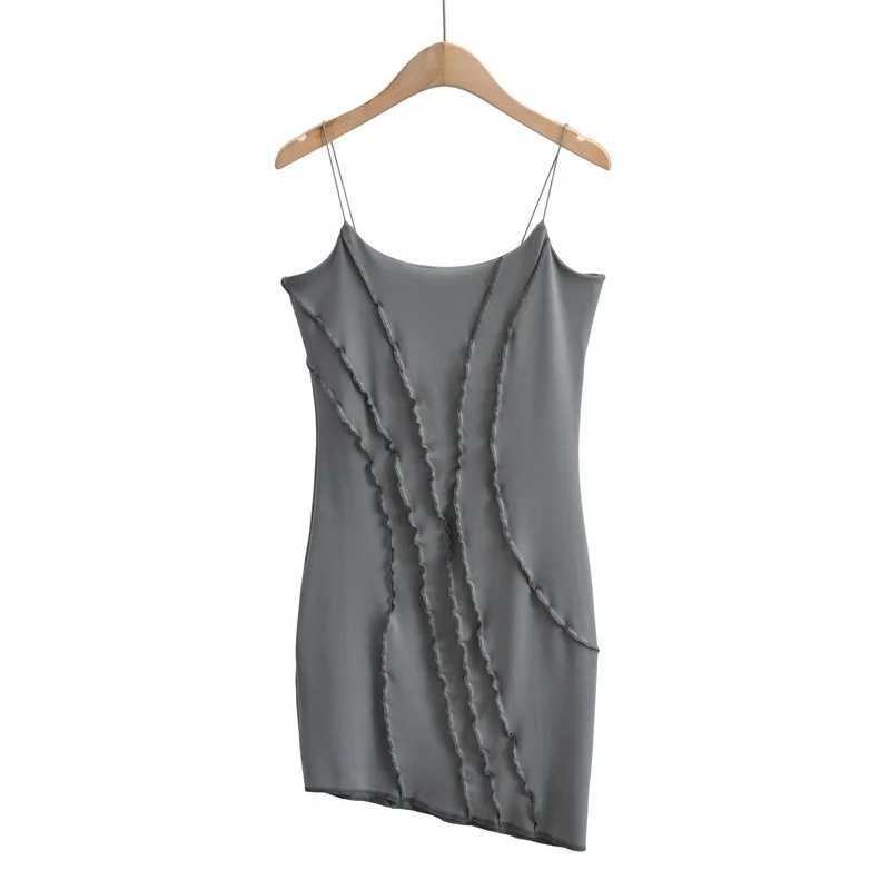 DEAT Women Sling Dress Slash Neck Sleeveless Arrivals Lady Sexy Fashion Temperament Spring Summer 11D1700 210709