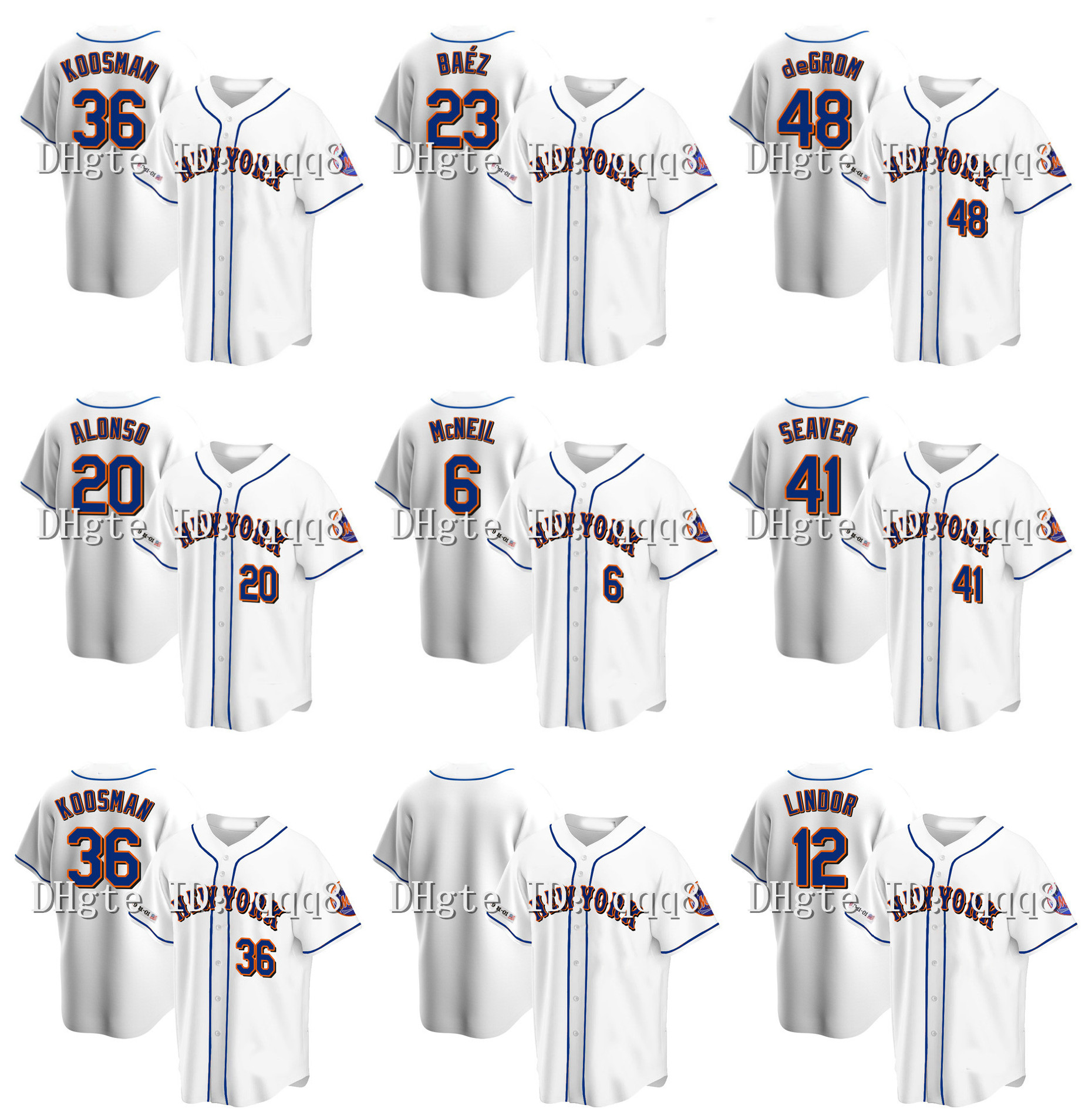 9/11/2021 20th Anniversary Francisco Lindor Jersey Javier Báez Jacob deGrom Pete Alonso New Mike Piazza Dwight Gooden Keith Hernandez Strawberry York Baseball, Men size s-4xl
9/11/2021 20th Anniversary Francisco Lindor Jersey Javier Báez Jacob deGrom Pete Alonso New Mike Piazza Dwight Gooden Keith Hernandez Strawberry York Baseball, Men size s-4xl