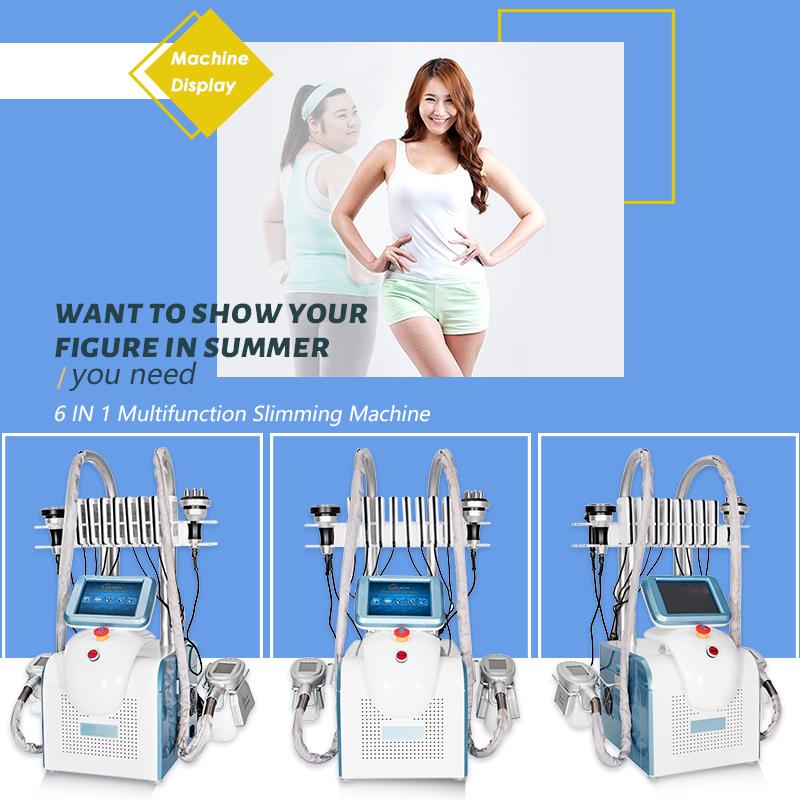 6-in-1 fat freezing Slimming machine cryolipolysis 3D Cryo Handles Slim equipment Frozen cellulite Device 360 Degree Loss weight