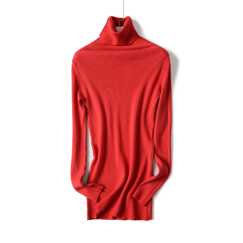 New Women's Solid Primer Turtleneck Sweater Winter Thick Warm Long Sleeve Knitted Pullovers Elegant Slim-fit Tight Sweater 210218