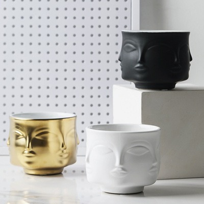 Personality Man Face Flower Vase Home Decoration Accessories Modern Ceramic Vase for Flowers Pot Planters Support Wholesale
Personality Man Face Flower Vase Home Decoration Accessories Modern Ceramic Vase for Flowers Pot Planters Support Wholesale