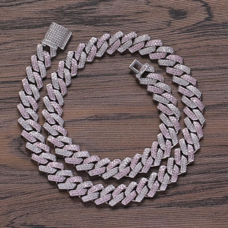 Chains 13mm Hip Hop Paved Pink White Cubic Zircon Iced Out Bling Cuban Water Chestnut Bracelets Necklaces For Men Rapper Jewelry, Silver
Chains 13mm Hip Hop Paved Pink White Cubic Zircon Iced Out Bling Cuban Water Chestnut Bracelets Necklaces For Men Rapper Jewelry, Silver