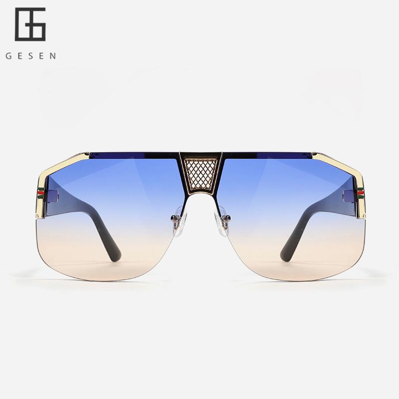Sunglasses GESEN Half Frame Square Fashion Men Gradient Shades Brand Designer Metal Material Women's Sun Glasses UV400
Sunglasses GESEN Half Frame Square Fashion Men Gradient Shades Brand Designer Metal Material Women's Sun Glasses UV400