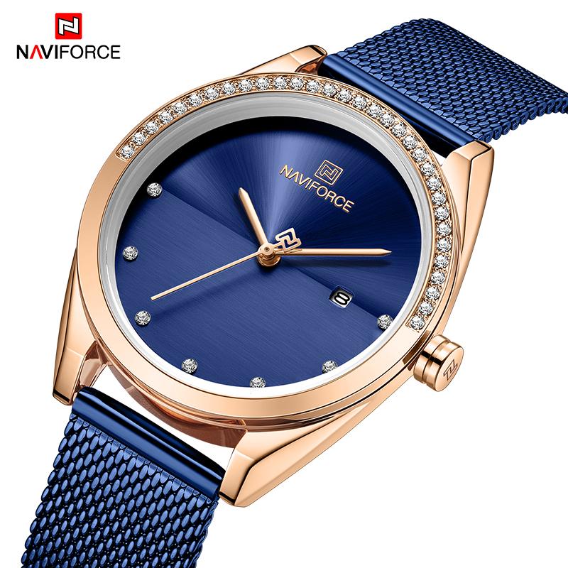 Wristwatches Women’s Watches NAVIFORCE Brand Women Fashion Quartz Watch Ladies Stainless Steel Strap Waterproof Wristwatch Analog Date, Sw
Wristwatches Women’s Watches NAVIFORCE Brand Women Fashion Quartz Watch Ladies Stainless Steel Strap Waterproof Wristwatch Analog Date, Sw