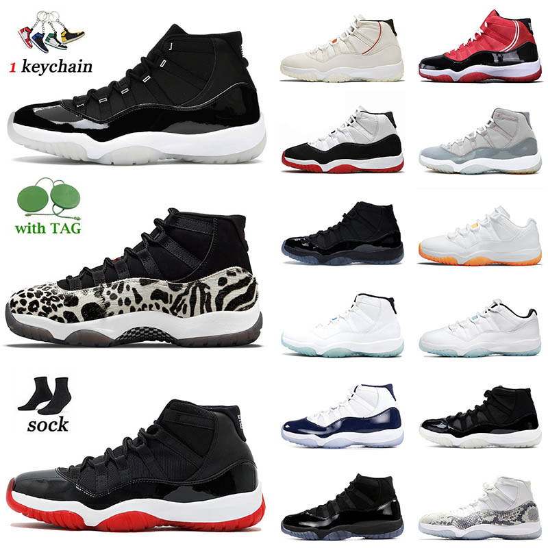 Top Quality Mens Jumpman 11 11s Animal Instinct Basketball Shoes High White Bred Jubilee 25th Anniversary Cool Grey Legend Blue Men Women Trainers Sneakers, D42 low pink snakeskin 36-40