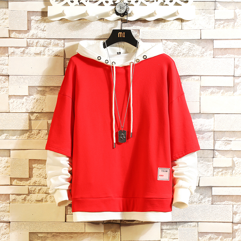 Fashion Skateboard Hoodies Sweatshirts Men'S Casual Spring Autumn Black Clothes OverSize M-5XL Hip Hop Patchwork Streetwear 201114