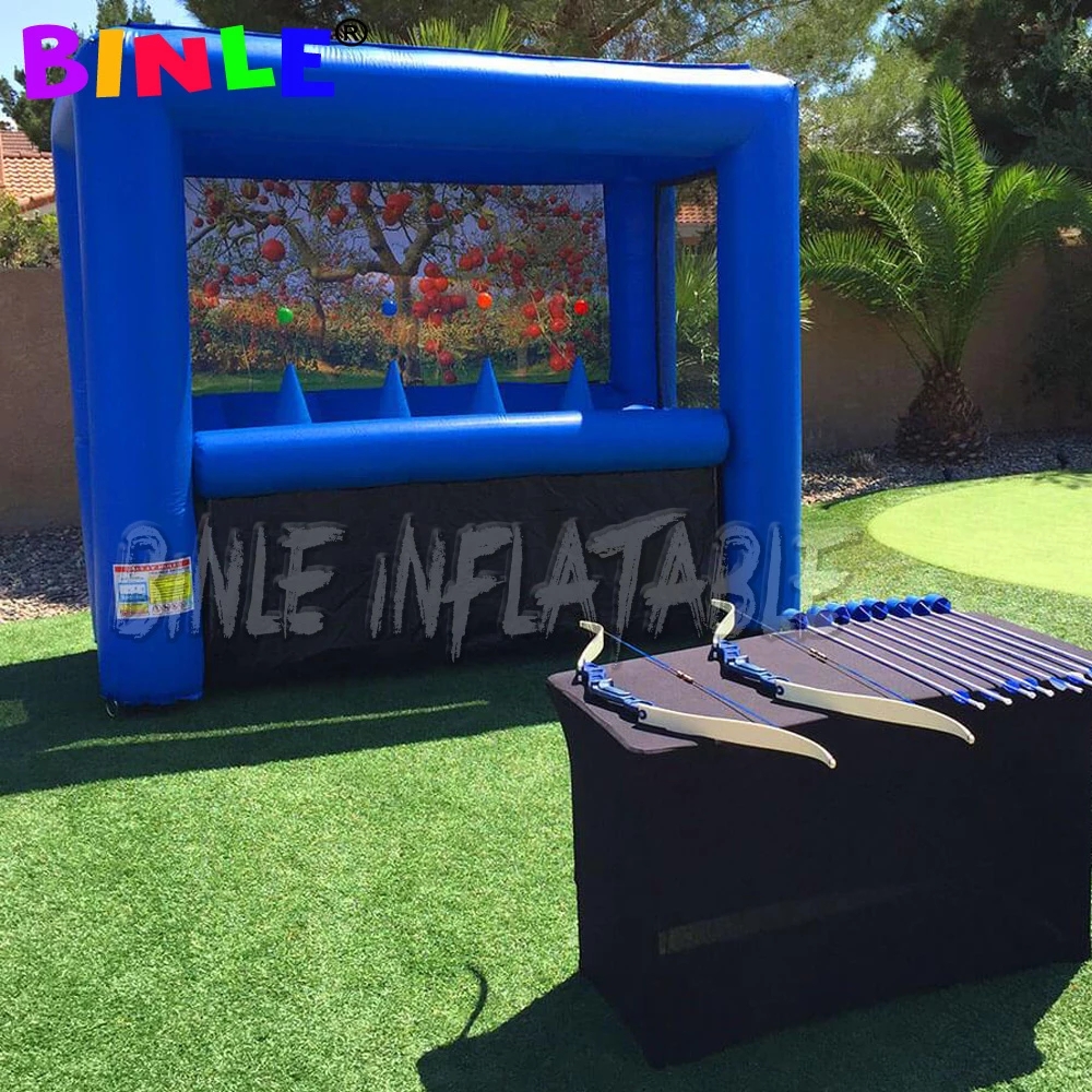 Custom color inflatable archery game with floating targets shooting range hover balls sports for adults 10 arrows