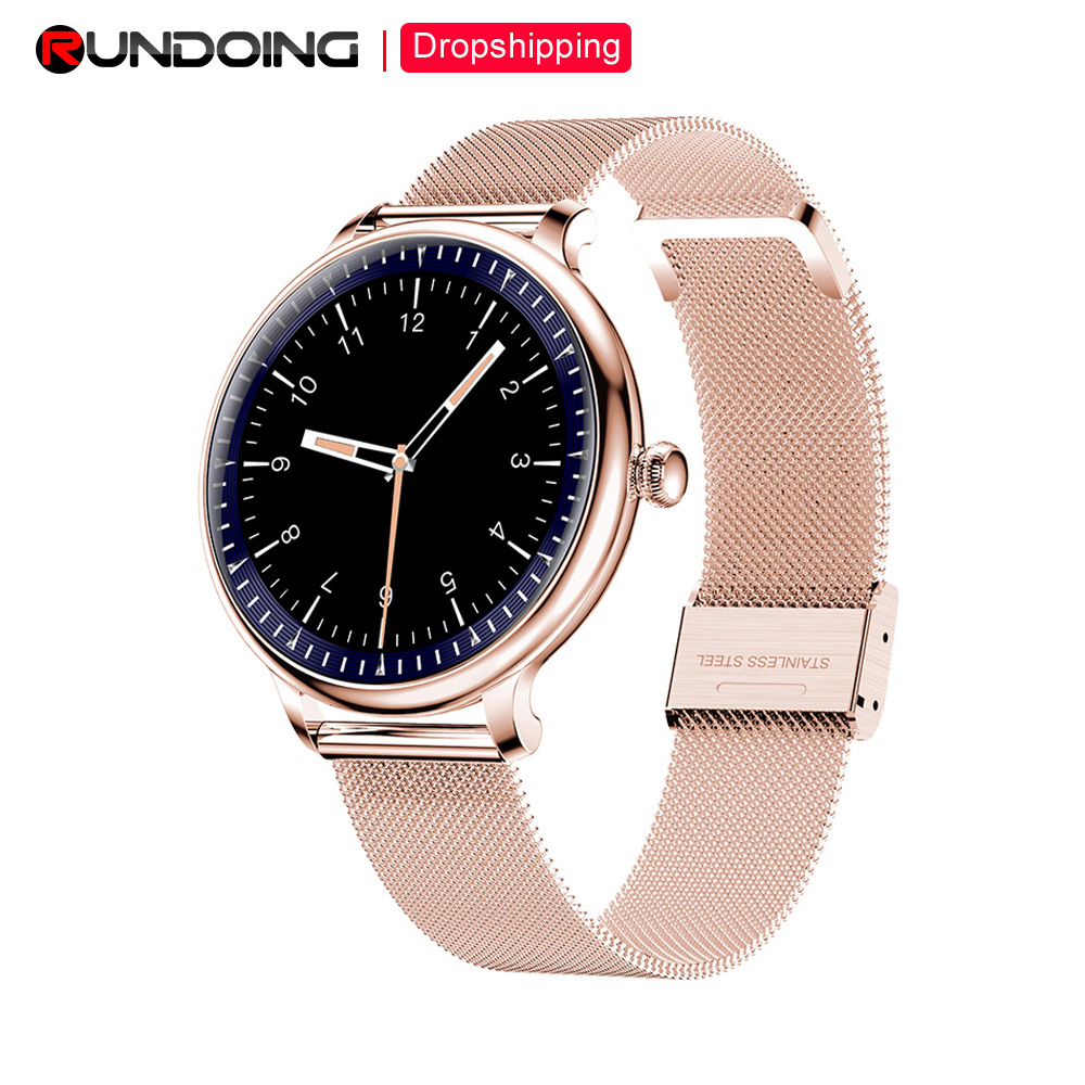 RUNDOING NY13 Stylish Women Smart Watch Round Screen Customized Wallpaper Smartwatch For Girl Compatible For Android And IOSg, Pink leather
RUNDOING NY13 Stylish Women Smart Watch Round Screen Customized Wallpaper Smartwatch For Girl Compatible For Android And IOSg, Pink leather