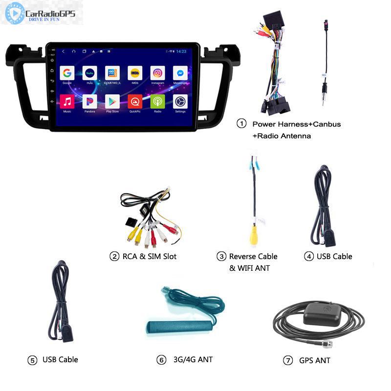 Car dvd GPS Radio for PEUGEOT 508 2011-2018 Player Music System Android 10.0 8 Core 10" Touch Screen