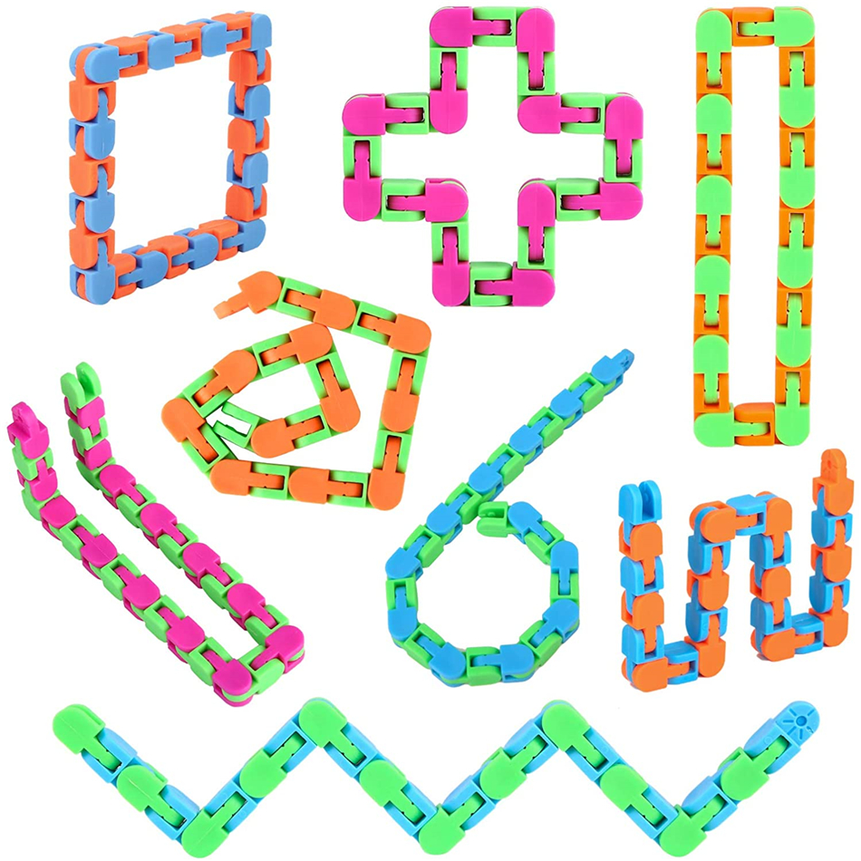 Wacky Tracks Snake Puzzle Chain Fidget Toys Colorful Puzzles Sensory Toy Stress Relief
Wacky Tracks Snake Puzzle Chain Fidget Toys Colorful Puzzles Sensory Toy Stress Relief