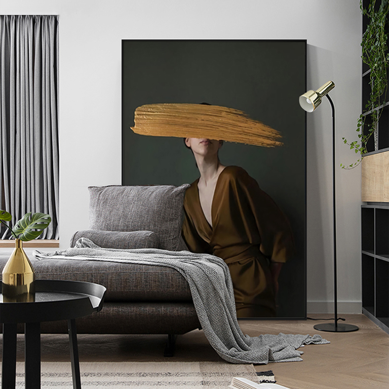 Print Canvas Painting Abstract Interior Wall Picture for Living Room Home Decoration Modern Nordic Sexy Girl Portrait Poster