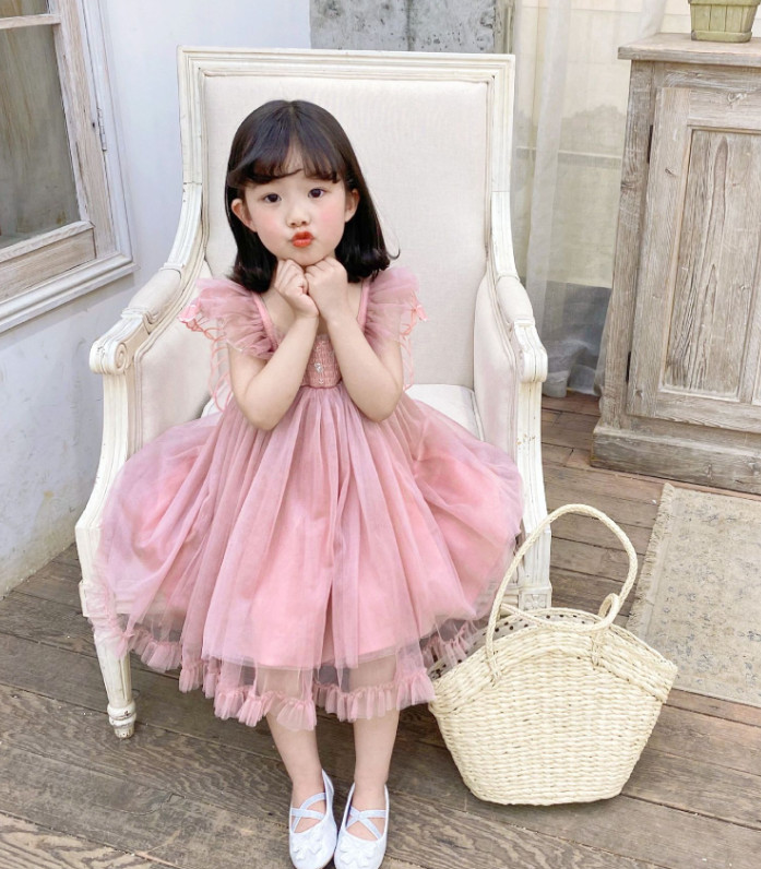 Sweet Girls lace falbala fly sleeve dress 2021summer new kids stereo butterfly princess dress children lace falbala dresses A5849, Pink
Sweet Girls lace falbala fly sleeve dress 2021summer new kids stereo butterfly princess dress children lace falbala dresses A5849, Pink