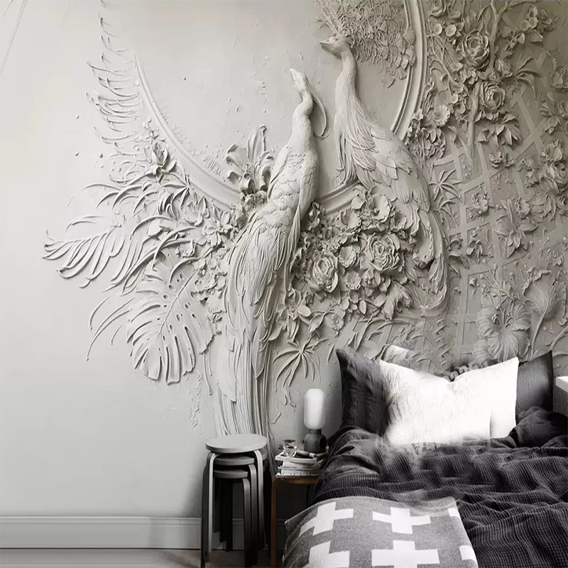 New arrive Custom Photo Wallpaper 3D Embossed Peacock Living Room TV Background Wall Home Decoration Art Mural Waterproof, Grey
New arrive Custom Photo Wallpaper 3D Embossed Peacock Living Room TV Background Wall Home Decoration Art Mural Waterproof, Grey