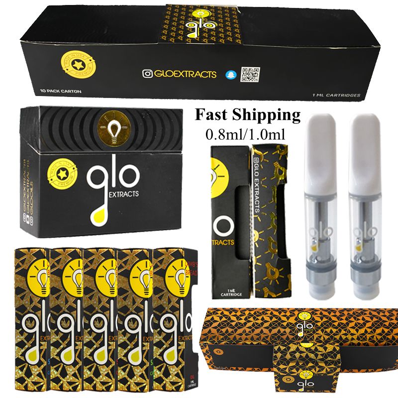 New Glo Vape Cartridges 0.8ml 1ml Ceramic Coil 510 Cartridge GLO Extracts Empty Vape Carts Packaging Dab Pen Vaporizer Atomizer Retail Box
New Glo Vape Cartridges 0.8ml 1ml Ceramic Coil 510 Cartridge GLO Extracts Empty Vape Carts Packaging Dab Pen Vaporizer Atomizer Retail Box