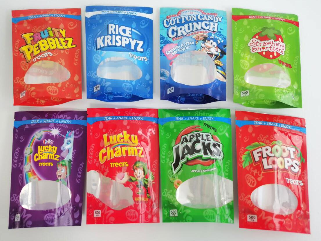 infused cereal edibles treats plastic packaging bags fruit loops apple jacks rice crunch fruity pebbles
infused cereal edibles treats plastic packaging bags fruit loops apple jacks rice crunch fruity pebbles
