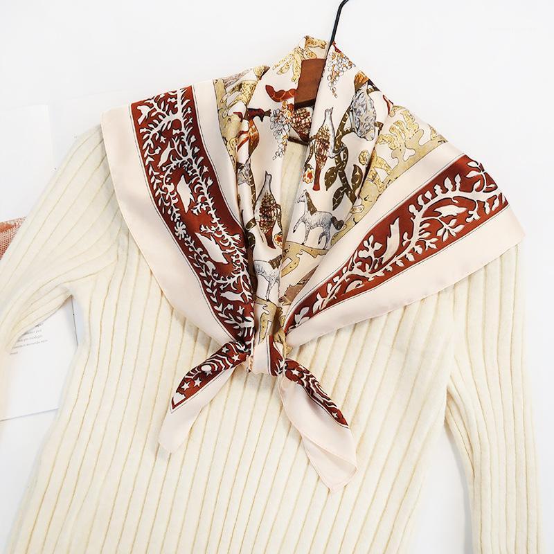 Scarves Silk Scarf Women Fashion Small Soft Squares Decorative Head Multicolor Stripe Print Kerchief Neck Wrap For Ladies
Scarves Silk Scarf Women Fashion Small Soft Squares Decorative Head Multicolor Stripe Print Kerchief Neck Wrap For Ladies