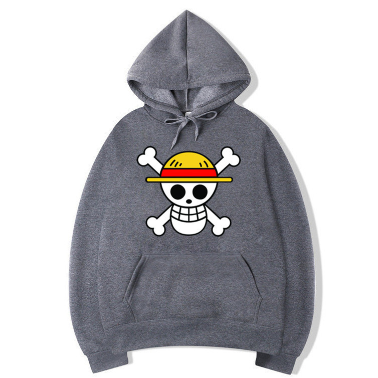 Men's Anime One Piece Luffy Fleece Hoodie Women Winter Manga Sweatshirts Boy Girl Clothes,Drop Ship LJ201222
