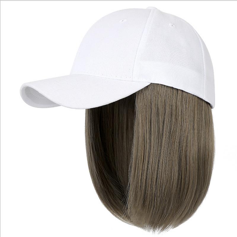 Beanie/Skull Caps Black And White Baseball Cap Hair Wig Short Straight Brown Natural Connection Adjustable Female, Black hat light brow
Beanie/Skull Caps Black And White Baseball Cap Hair Wig Short Straight Brown Natural Connection Adjustable Female, Black hat light brow