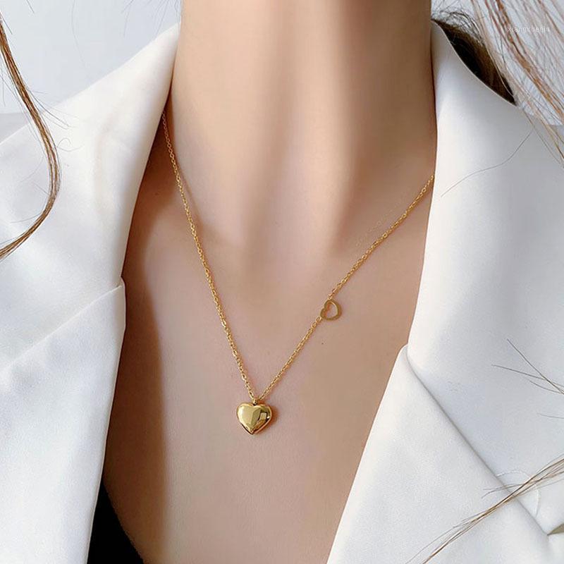 Fashion Minimalist Smooth Heart Shaped Pendant Necklace Gold Color Cute Charm For Women Clavicle Chain Jewelry Chokers, Golden;silver
Fashion Minimalist Smooth Heart Shaped Pendant Necklace Gold Color Cute Charm For Women Clavicle Chain Jewelry Chokers, Golden;silver