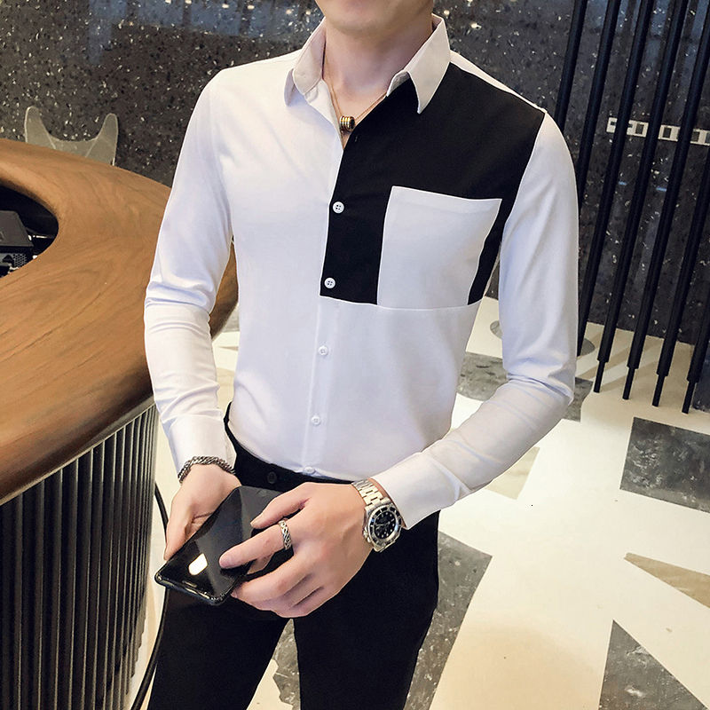 New Preto/branco Primavera Novo 2021 Retalhos Cor Camisas Para Roupas Masculinas Manga Longa Simples Coreano Magro Ajuste Casual Formatura X, Black;brown
New Preto/branco Primavera Novo 2021 Retalhos Cor Camisas Para Roupas Masculinas Manga Longa Simples Coreano Magro Ajuste Casual Formatura X, Black;brown