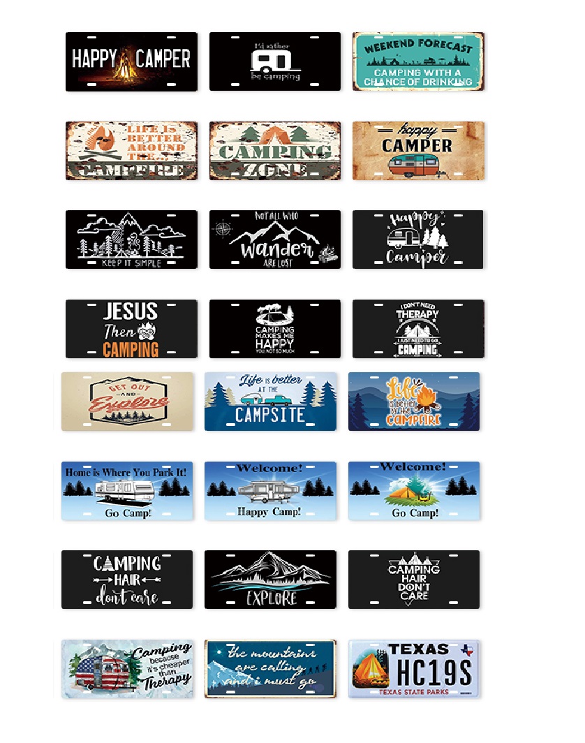 Camping Licenses Plate Tin Sign Plaque Metal Sign Decorative Car Plaque for Camping Cars Tent Door Home Wall Decor
Camping Licenses Plate Tin Sign Plaque Metal Sign Decorative Car Plaque for Camping Cars Tent Door Home Wall Decor