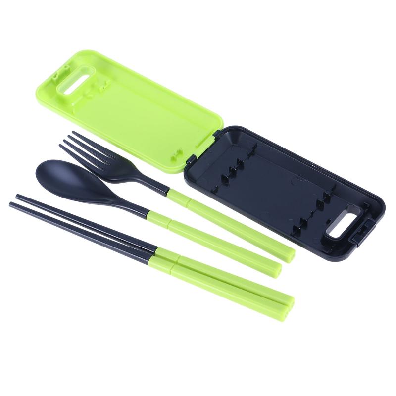 Dinnerware Sets 3PCS/Set Portable Cutlery Set Creative Travel Folding Spoon Chopsticks Fork Set(Green)
Dinnerware Sets 3PCS/Set Portable Cutlery Set Creative Travel Folding Spoon Chopsticks Fork Set(Green)