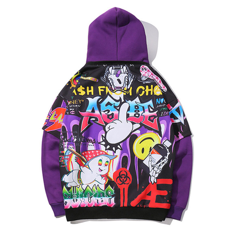 Autumn Japanese Street Scrawl Harajuku Hoodies Dhyana Swag Tyga Hoodie Poleron Hombre 201020