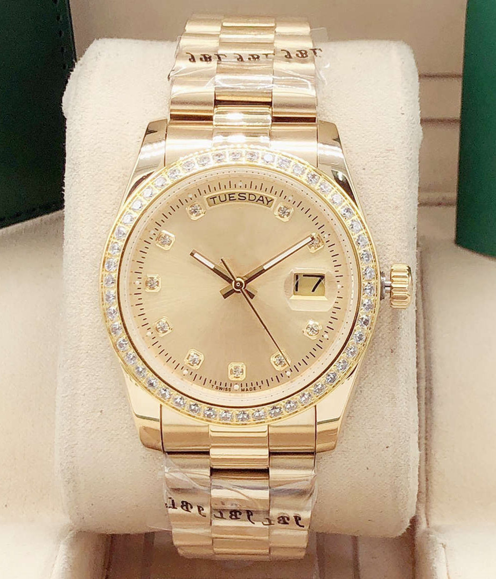 36 mm stainless steel diamond ring automatic mechanical watch and waterproof watch with date function can be equipped with sapphire mirr, 11
36 mm stainless steel diamond ring automatic mechanical watch and waterproof watch with date function can be equipped with sapphire mirr, 11