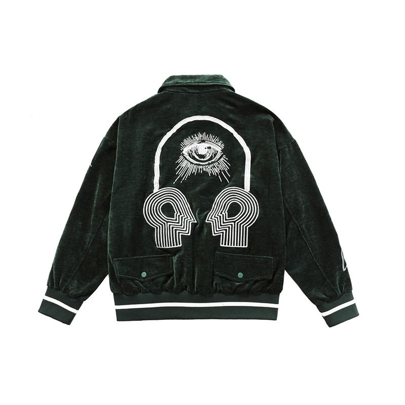 Hip Hop Letter Embroidery Print Vevet Jackets Men Women Lapel Oversize Streetwear Windbreaker Autumn Coat, Black
Hip Hop Letter Embroidery Print Vevet Jackets Men Women Lapel Oversize Streetwear Windbreaker Autumn Coat, Black