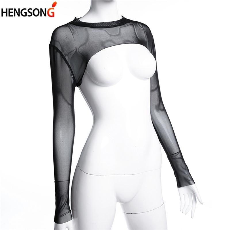 Women' T-Shirt Summer Sexy Top Ladies Tops See Through Short Mesh O Neck Long Sleeve Sheer Black Transparent
Women' T-Shirt Summer Sexy Top Ladies Tops See Through Short Mesh O Neck Long Sleeve Sheer Black Transparent