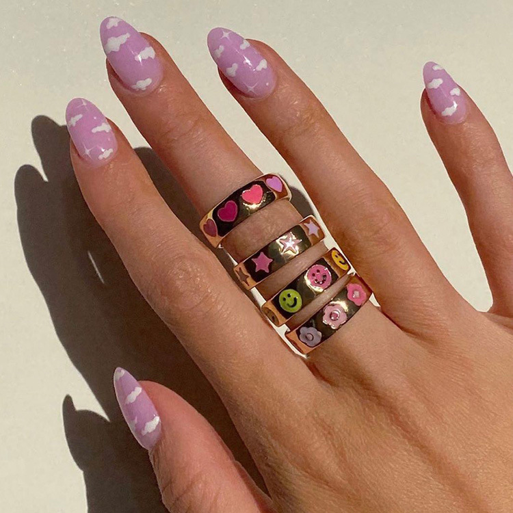 INS Style Colorful Enamel Heart Surrounded Lovely Stacking Rings for Women Minimalist Jewelry for Best Friend Cute Rings
INS Style Colorful Enamel Heart Surrounded Lovely Stacking Rings for Women Minimalist Jewelry for Best Friend Cute Rings