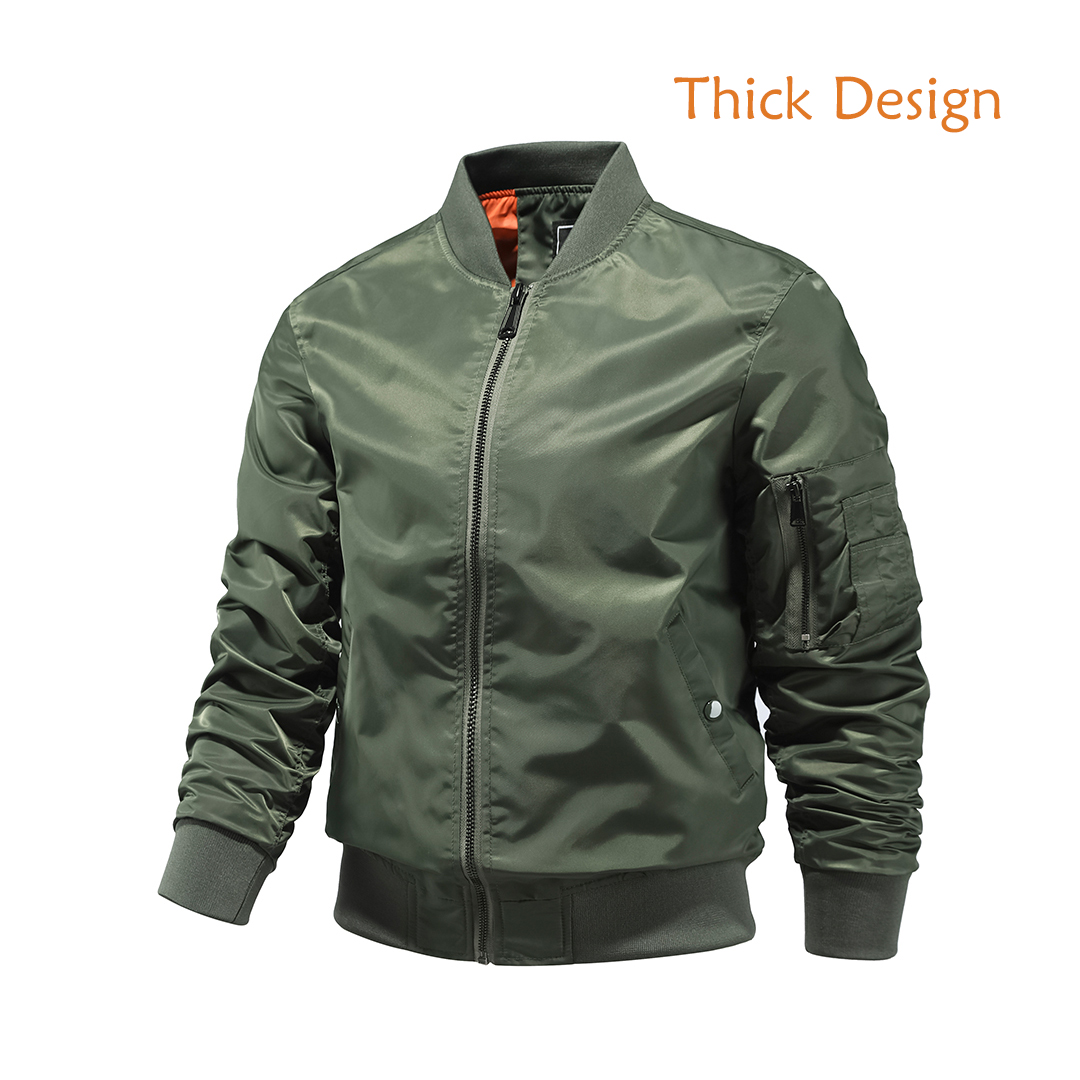 Thick Design 2021 New Autumn&Winter Men's Pilot Jacket Solid Color Pilots Coats for Man Windproof Men Bomber Jackets O-Neck Brand Male Clothing, Gray
Thick Design 2021 New Autumn&Winter Men's Pilot Jacket Solid Color Pilots Coats for Man Windproof Men Bomber Jackets O-Neck Brand Male Clothing, Gray