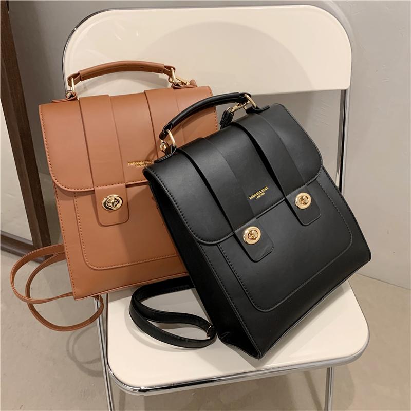 Winter Retro Turn Lock Backpack For Teenage Girls Large Capacity Book Bags For Student High Quality PU Leather Shoulder Bag 2021, Classic black
Winter Retro Turn Lock Backpack For Teenage Girls Large Capacity Book Bags For Student High Quality PU Leather Shoulder Bag 2021, Classic black