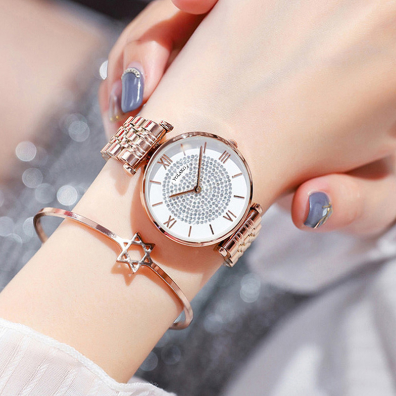 New Women Watches Top Brand Luxury Fashion Diamond Ladies Wristwatches Stainless Steel Silver Mesh Strap Female Quartz Watch, Brown
New Women Watches Top Brand Luxury Fashion Diamond Ladies Wristwatches Stainless Steel Silver Mesh Strap Female Quartz Watch, Brown