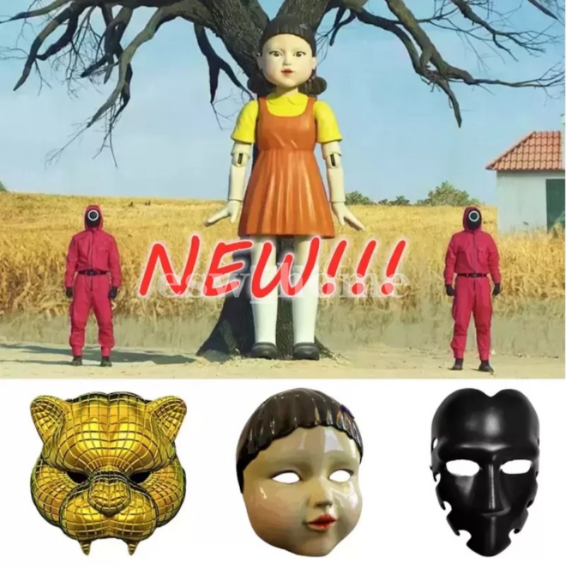 Squid Game Cosplay Mask Man Girl Prom Plastic Masked Black Masks Golden Leopard Fear Halloween Props
Squid Game Cosplay Mask Man Girl Prom Plastic Masked Black Masks Golden Leopard Fear Halloween Props